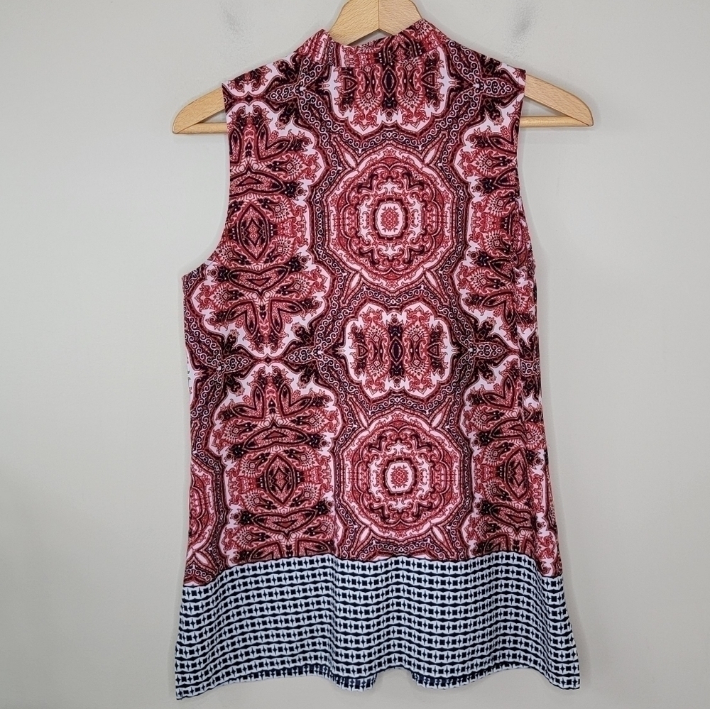 Van Heusen Mixed Print Sleeveless Blouse Size Small - Picture 3 of 6